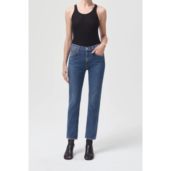 Sculpture Aura Mid Rise Straight Jean