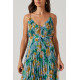 Delicata Floral Pleat Dress