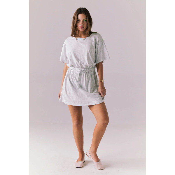 Taffetas Wave Drawstring Dress