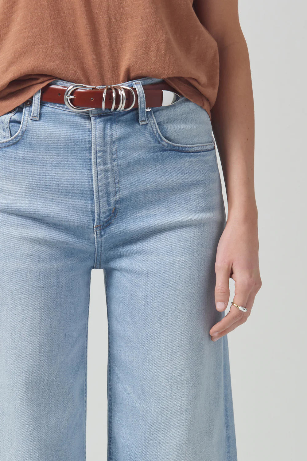 Onde Crop Wide Leg Jean