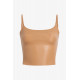 Estrella Leather Crop Cami