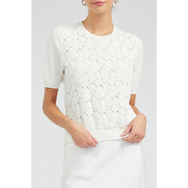 Fission Stella Crochet Detail Top