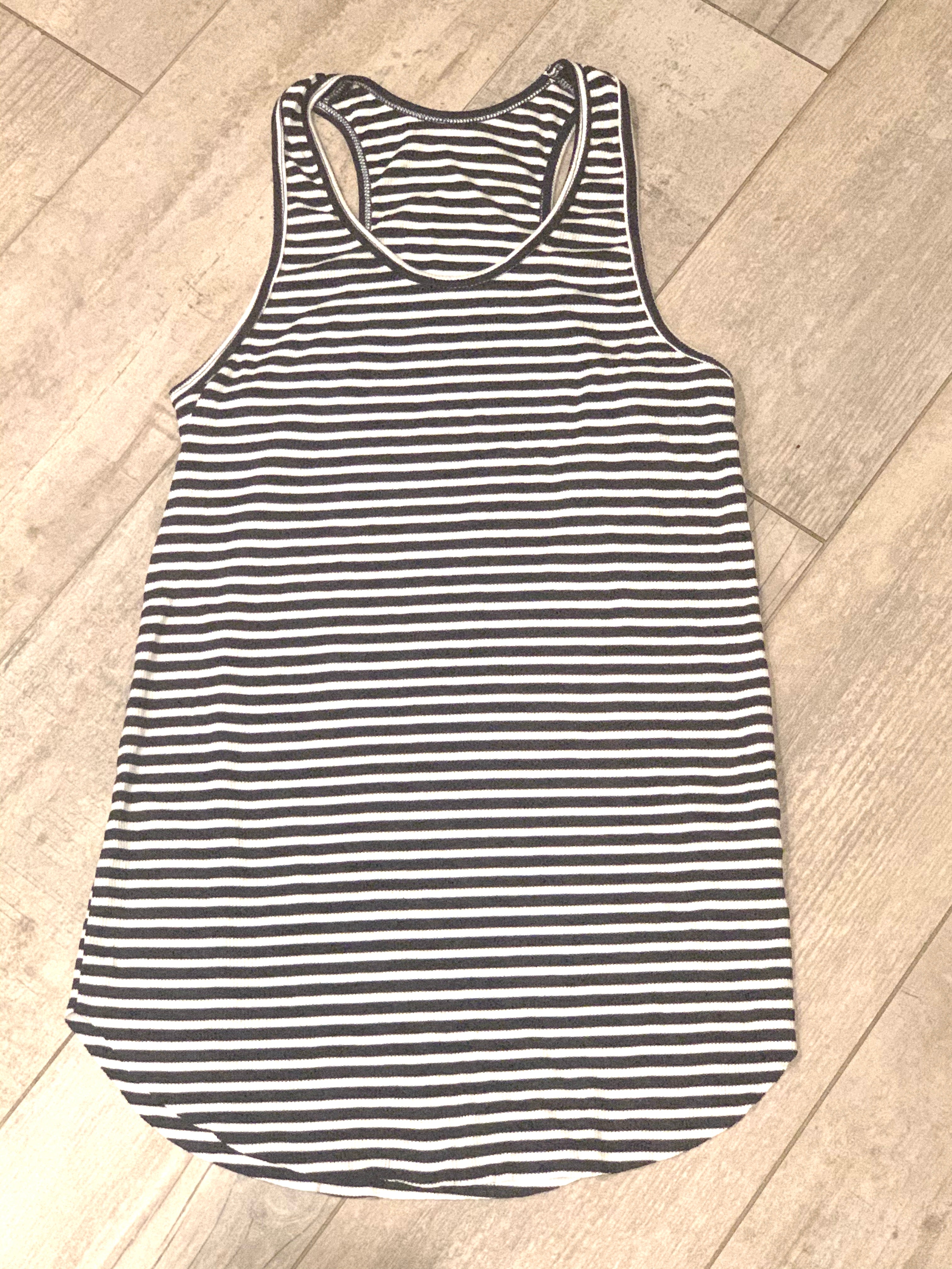 Shadow Racer Back Stripe Rib Tank