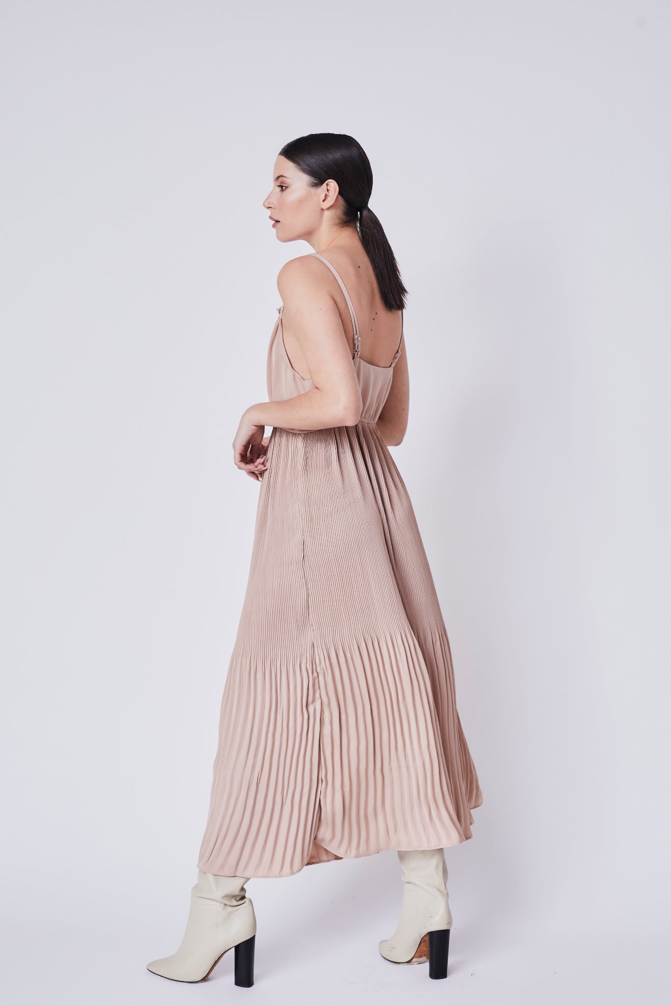 Tessellation Pleat Maxi Dress