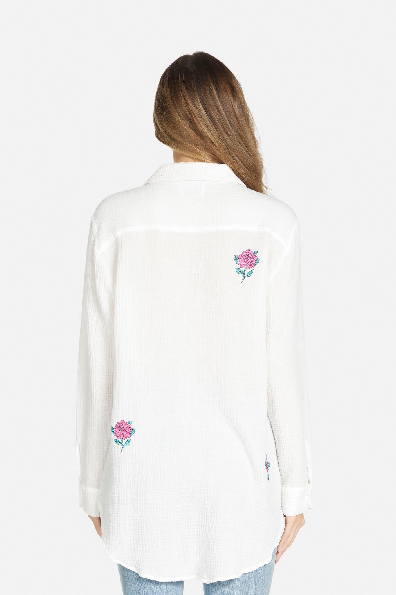 Ambra Paradox Crystal Rose Button Down