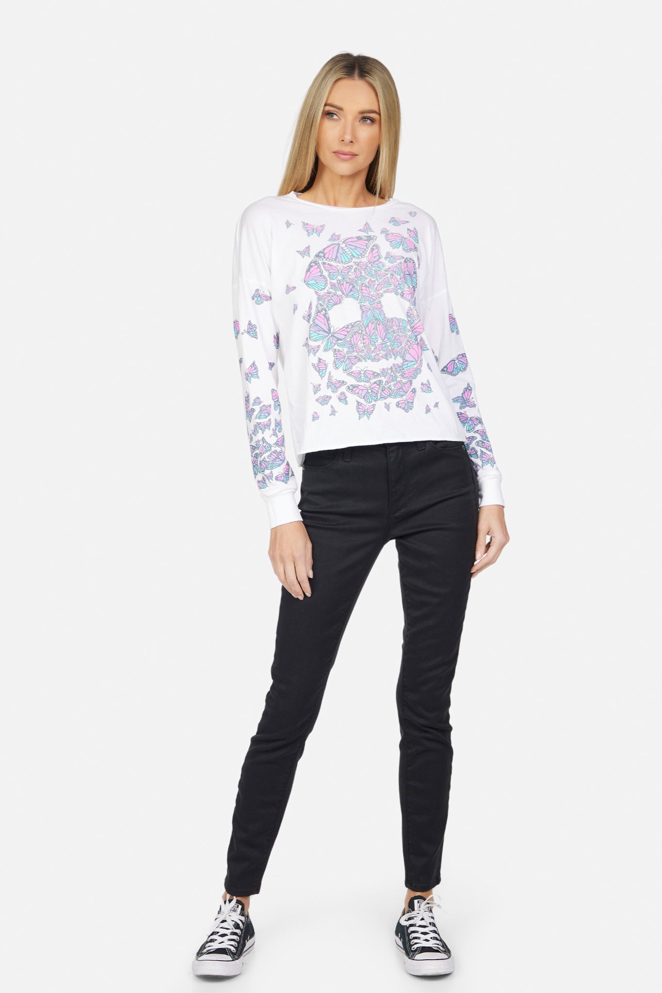 Trance Butterfly Skull Tee