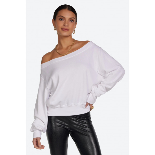 Daffodil Soleil Off the Shoulder Sweatshirt