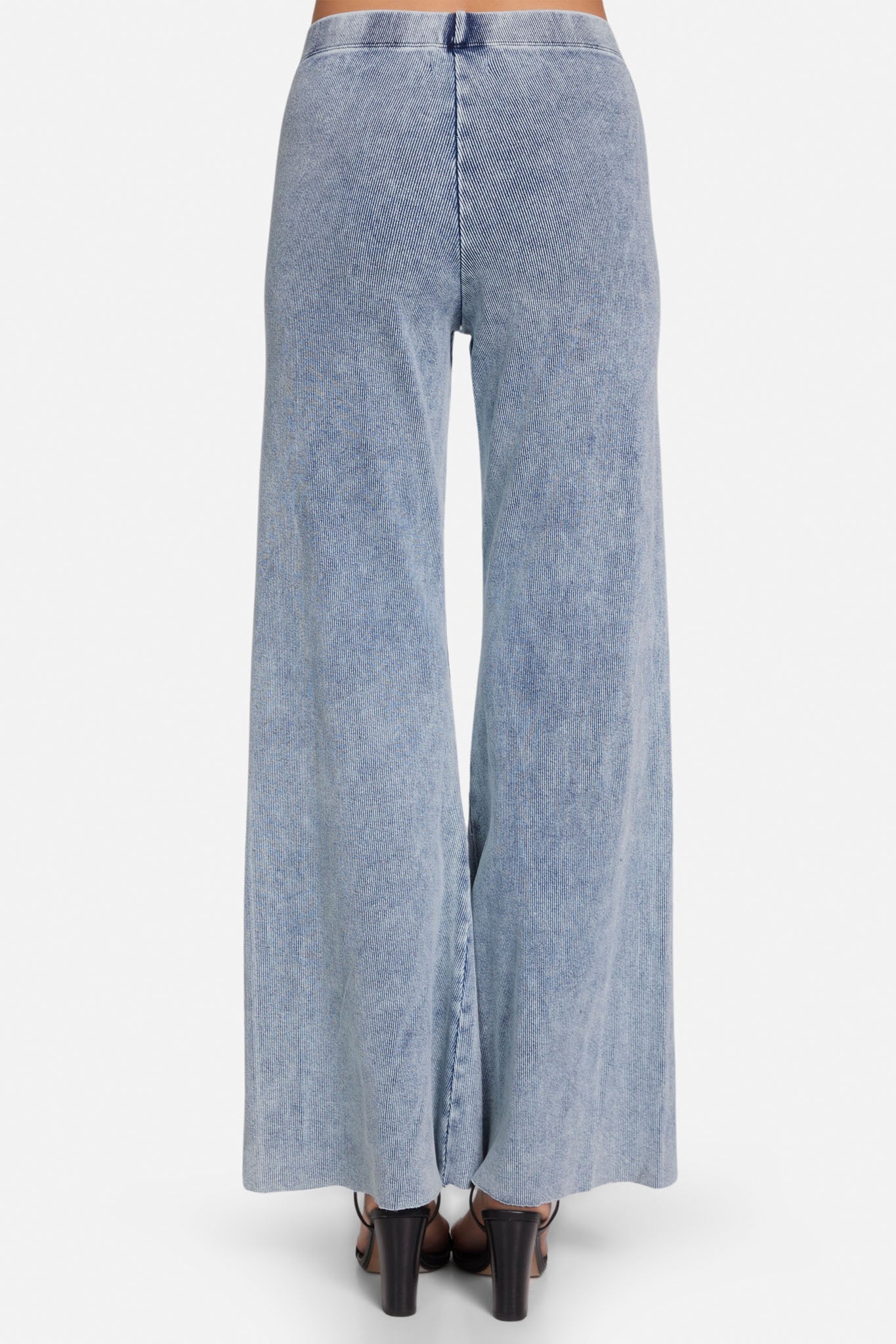 Zafiro Glow Rib Denim Flare Pant