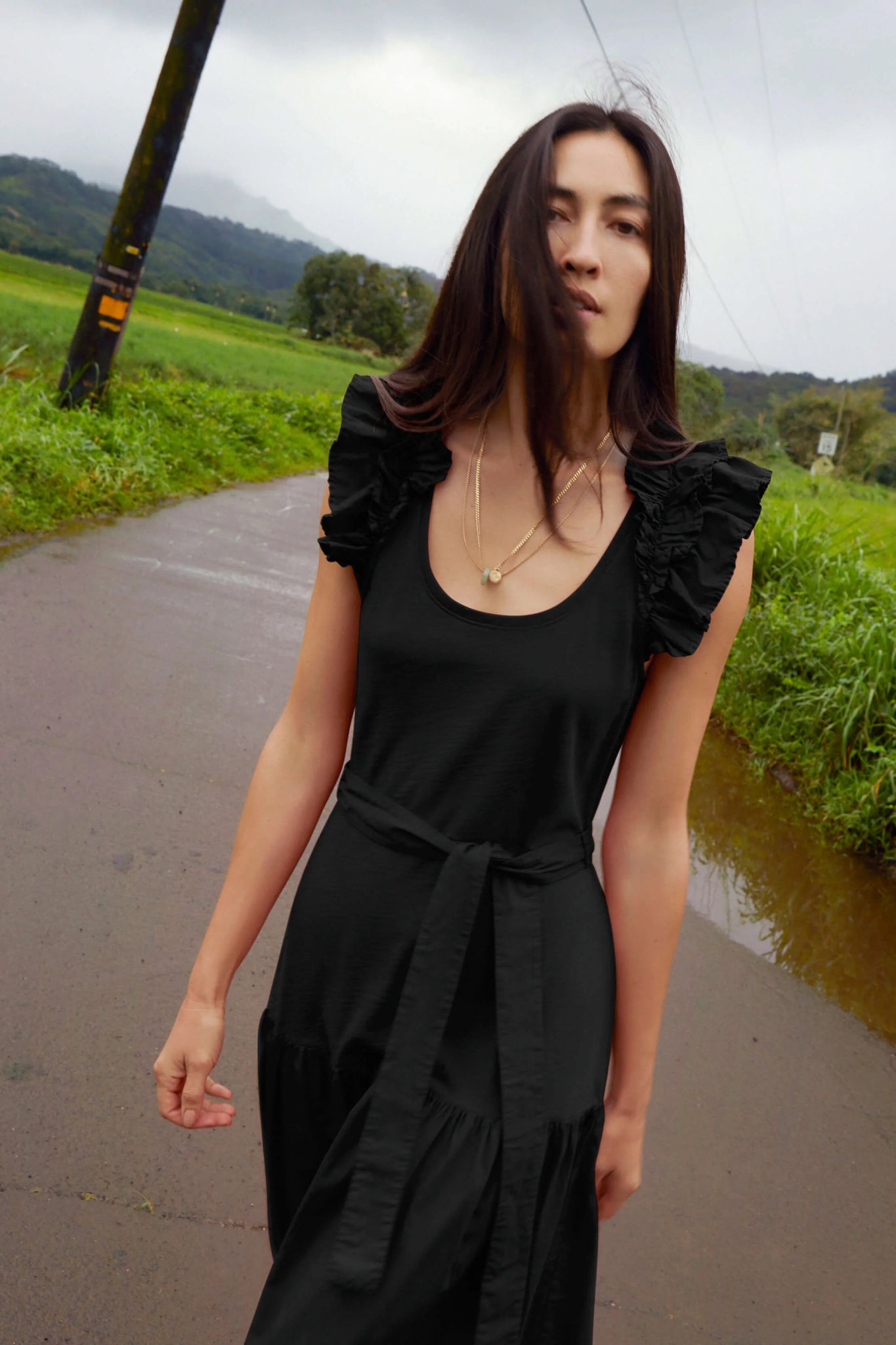 Shine Flow Frilly Dress