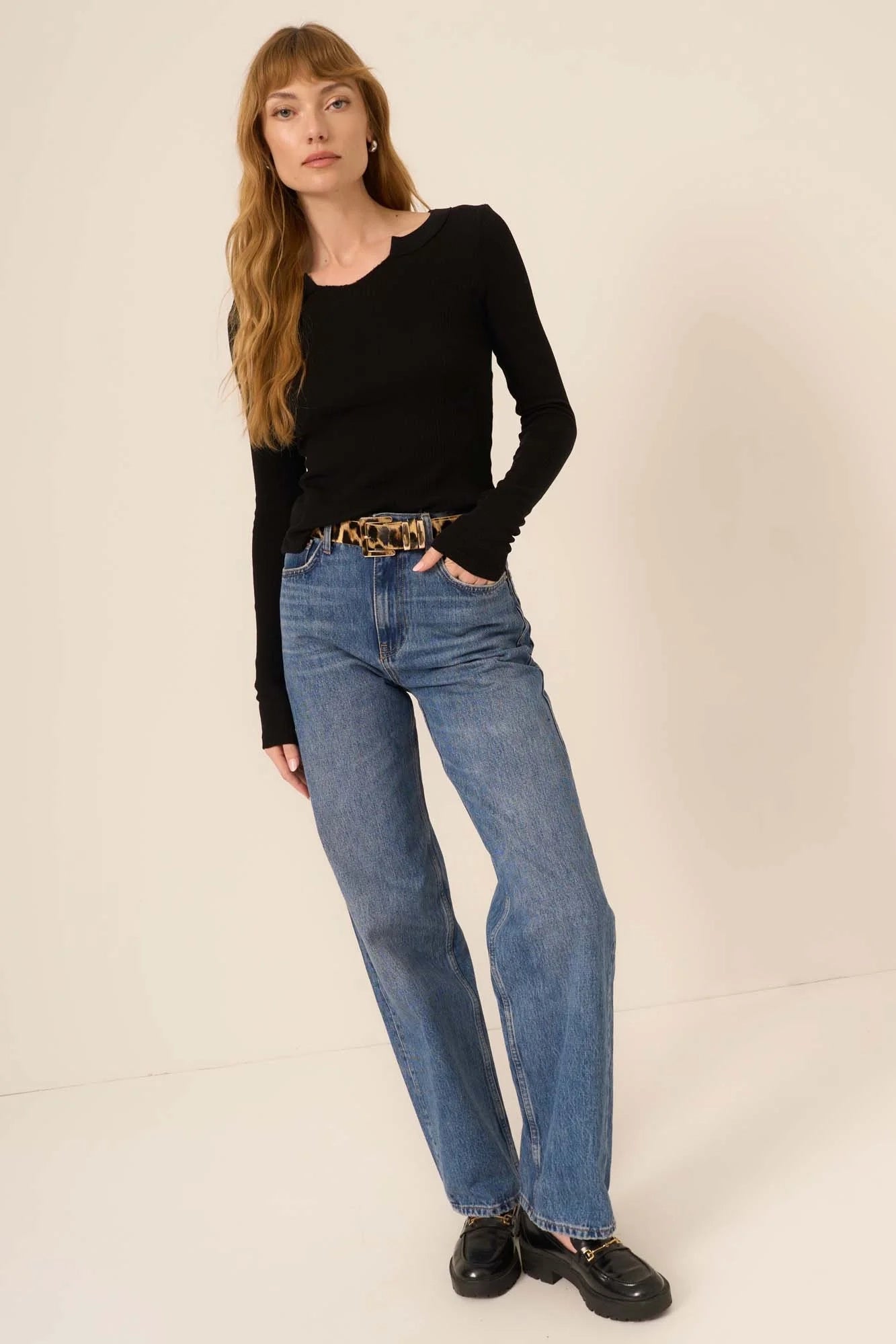 Mussola Comeback Notch Neck Long Sleeve