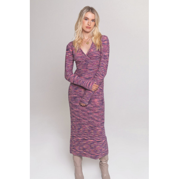 Espoir Space Dye Sweater Dress