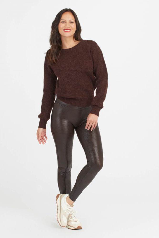 Fascino Leather Croc Shine Legging