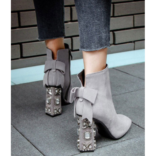 Alba Crystal Suede Heels