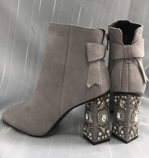 Alba Crystal Suede Heels