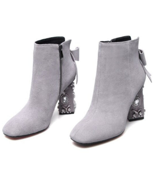 Alba Crystal Suede Heels