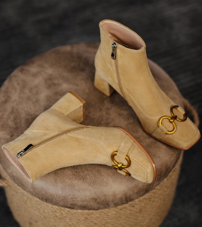 Gloria Leather Ankle Boots