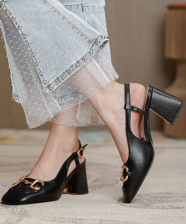 Minuit Vintage Thick Heels