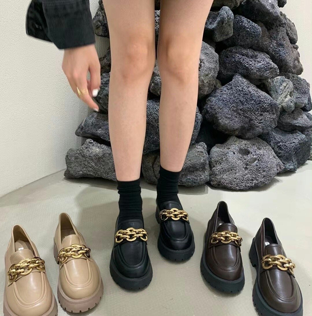 Fiore Metal Chain Loafers